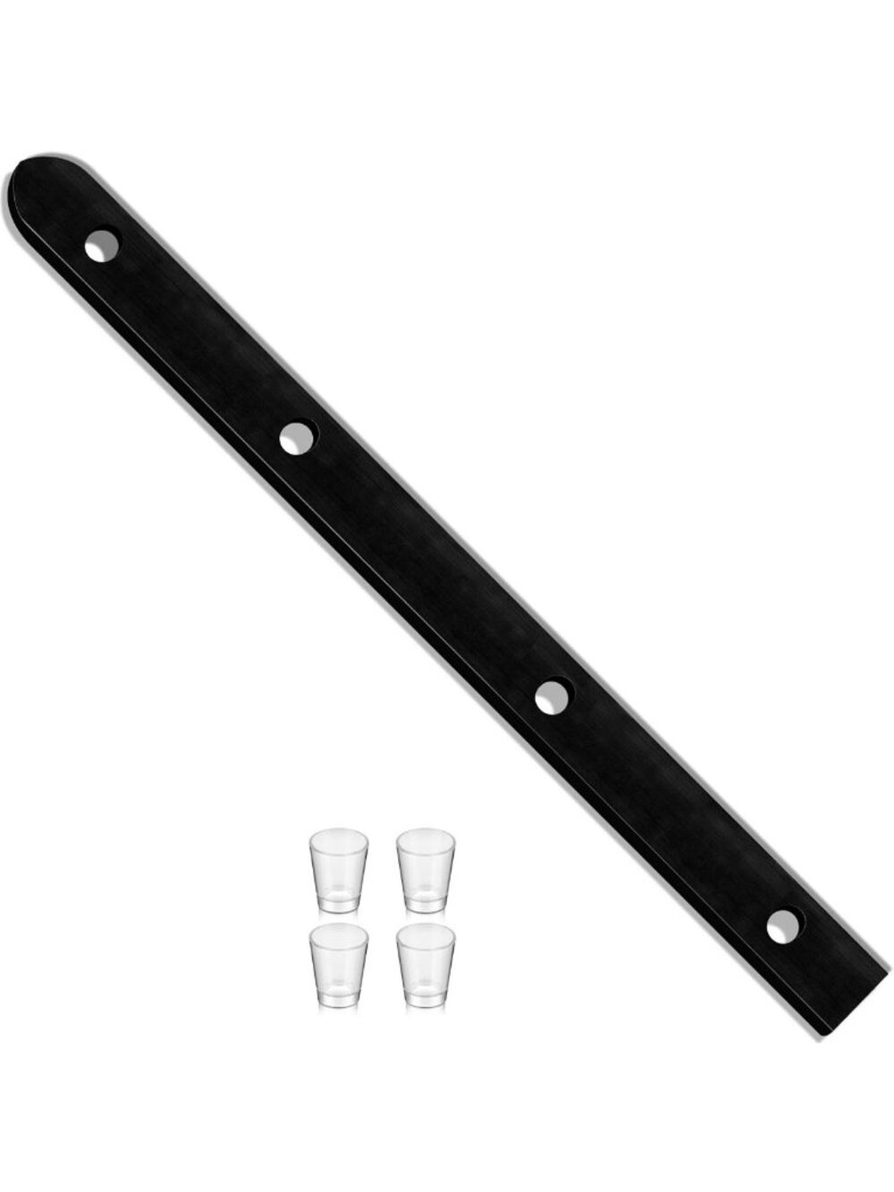 4-Person Ski Shot Board with 4 Shot Glasses - Fun Party Game for Winter Sports